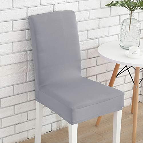 Z&ZIPASER 4/5/6 Pieces Solid Color Large L Size Chair Cover Seat Covers Chair Covers Elastic Slipcovers Hotel Banquet Home Decoration Grey 5 pieces