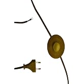 Şahnet Round Arapuar Plug Cable Gold Green 4Mt (Subjur Lampader Switched Energy Cable)