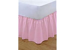 GoldStar® Pink Single Frilled Base Valance Sheet Under Mattress Bed Linen 38cm Long Frill