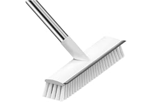 Bathroom Brush Figment 3-in-1 Cleaning with Wiper - Long Handle 180° Rotate Toilet Brush Bathroom Tiles Cleaning, Wiper Floor Scrub for Kitchen Accessories