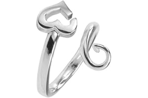 FUKAJOMFEN Häkelringe, verstellbare Daumenringe, Metall, Silber