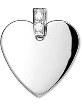 Schmuck-Pur Echt Silber Anhänger Herz mit Wunsch-Gravur
