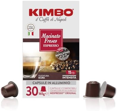 Kimbo 30 Capsule Caffè Compatibili Nespresso®, Macinato Fresco