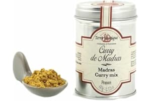Terre Exotique - Curry de Madras - Produit français - Idéal pour assaisonner vos repas - 60 grammes