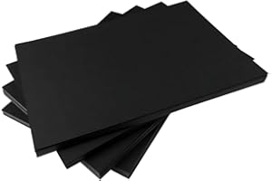Hawksbill A4 Black Card 220GSM – 50 Pack Thick Premium Smooth Black Cardstock for Arts Crafts Stationery & Home Office Projects