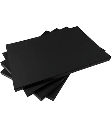 House Of Card & Paper - 50 Fogli A3 In Nero, 160 G/m², Carta Opaca Lisa Per Craft E Fai Da Te