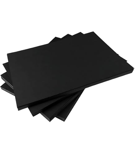 House Of Card & Paper - 50 Fogli A3 In Nero, 160 G/m², Carta Opaca Lisa Per Craft E Fai Da Te