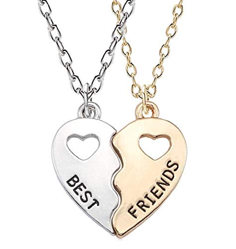 Vendita Calda Di Buoni Amici Collana A Tre Pezzi Cuore Splicing Lega Smalto Lett