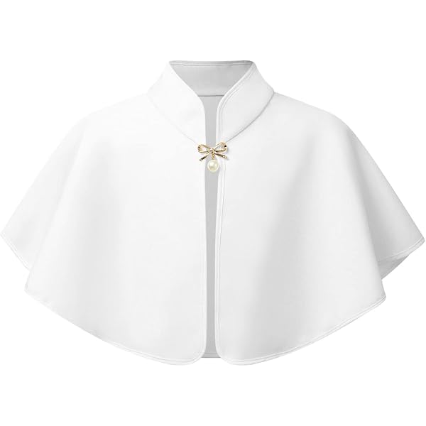 Inhzoy Cape à Capuche Bébé Fille - Veste Boléro Broderie Florale Dentelle Pour Baptême, Mariage Et Photos - Blanc