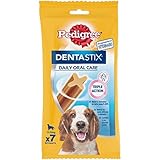 Pedigree Dentastix - Friandises pour Moyen Chien, 70 Bâtonnets à Mâcher pour L'hygiène Bucco-Dentaire (10 Sachets de 7 Sticks)