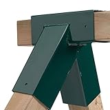 holzverbinder eckverbinder Abmessungen Querbalken: 90x90mm - Abmessungen senkrechter Balken: 90x90mm