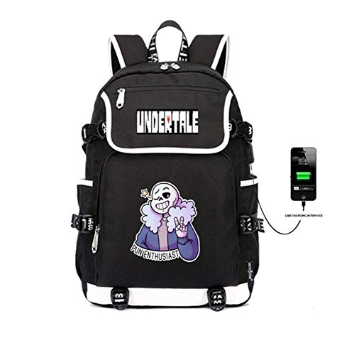 Preisvergleich Produktbild GuiSoHn Anime Undertale Backpack Schüler Schultasche Laptop Rucksäcke Freizeittasche Daypack with USB Charging Port