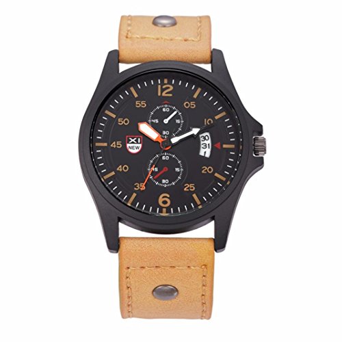 FEITONG Herrenuhr Einzigartig Militr Kunstleder Band Wasserdicht Datum Quarz Analog Armee Armbanduhr Khaki Uhren FEITONG Herrenuhr Einzigartig Militr Kunstleder Band Wasserdicht Datum Quarz Analog Armee Armbanduhr Khaki Uhren