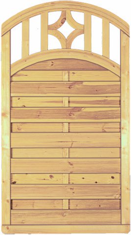 Lamellenzaun Lissabon B100 x H180/160 cm.
