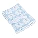 Baby Elephant Luxury Pram Blanket -Boy/Girl Options (75cm x 100cm) (Blue)