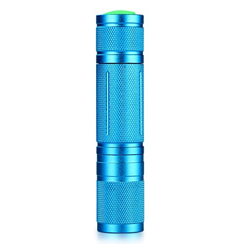 Enjoydeal LED-UV-Taschenlampe 365nm Lila Ultra Violet Licht-Fackel-Schwarzlicht-Lampen-AA Blau - 3