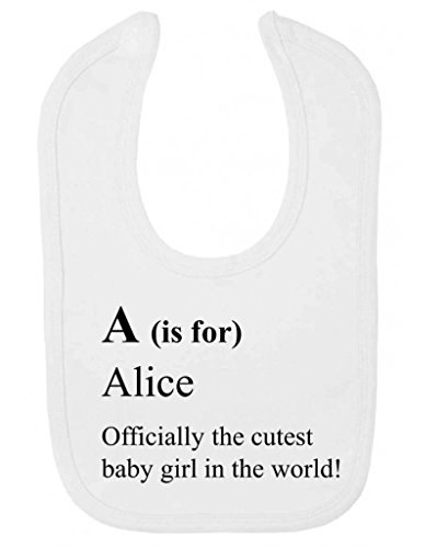 Letter Is For Name Personalised Dictionary Definition Cute Custom Velcro Fastening Baby Bib