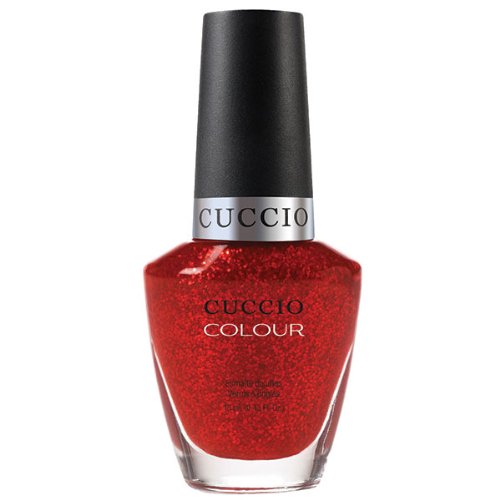 Cuccio Nail Lacquer Polish Manhattan Mayhem Glitter Red 13ml