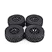 Produktbild guoxuEE 4pcs AUSTAR 110mm Rim Rubber Tires Wheel for Traxxas Slash 4X4 RC Crawler Car Black
