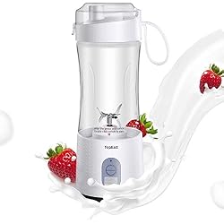 Mixeur portable, TopEsct mini mixeur, blender portable pour smoothies et milk-shakes, six lames en 3D pour un mélange parfait, presse-agrumes USB rechargeable de 13 oz