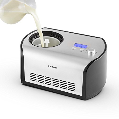 Klarstein Snowberry & Choc Eismaschine Speiseeismaschine (135 Watt, 1,2 Liter Fassungsvermögen, Kühlhaltefunktion, Timer, einfache Reinigung, inkl. Rezeptvorschläge) silber - 9