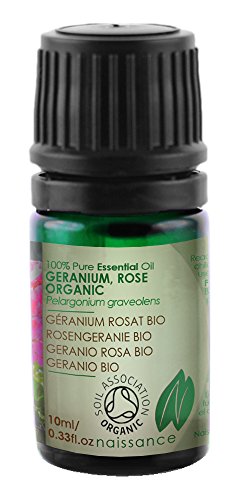 Bio Rosengeranie Öl - 100% naturreines ätherisches Öl - Organisch zertifiziert - 10ml
