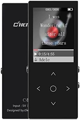 MP3 Player Bluetooth 16GB Metal with Shuffle HIFI Lossless Sound MP4 Music Player Support SD card 64GB and Touch Key Button Black