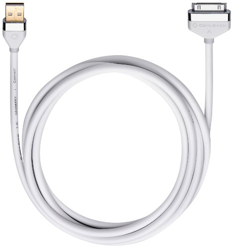 Oehlbach i-Connect IP/U Mobiles iPhone-Kabel, Apple-Stecker auf USB-A weiß 0.20 m