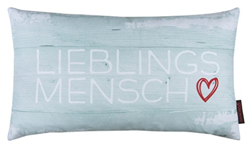 Kissen Lieblingsmensch mint 30x50cm Made in Germany