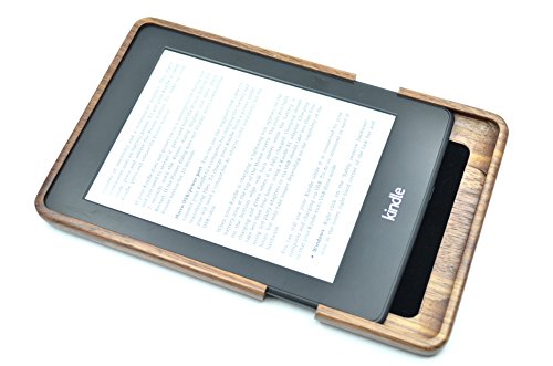 RoseFlower® Amazon Kindle Paperwhite (15cm (6″) Holz Hülle – Walnuss Halb Große Mandala Blume – Natürliche Handgemachte Bambus / Holz Schutzhülle mit Kostenlose Displayschutzfolie für Alle Kindle Paperwhite Generation - 5