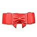 Produktbild Höter Synthetik-Leder Damen Gürtel Mit Bowknot, Elastischer Gürtel, Tolles Accessoire Als Blickfang, Farben Verschiedenen (Rot)