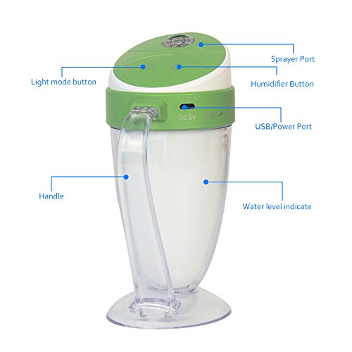 YCTA 110ML Aroma Diffuser,Ultraschall Nebel Luftbefeuchter Kaltnebel Aromatherapie ätherisches Öl Düfte Diffusor Elektrische Duftlampe mit 7 LED Farbwechsel - 3