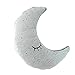 Luffystore Glow in the Dark Bright Light up Twinkling Star/Moon/Elf/Bulb Baby Bed Pillows Decoration Soft Plush Luminous Cushion Pillow Toy (Big Moon)
