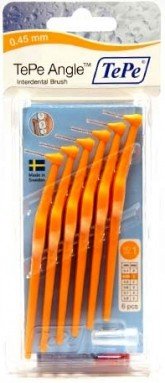 TePe Interdentalbürsten Angle orange 0.45 mm 6 Stück Packung