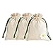Produktbild TooGet Schwerlast Sachet Taschen Premium Baumwolle Taschen Kordelzug Taschen Wiederverwendbare Musselin Taschen Für DIY Handwerk Kräuter Tee Potpourris Hochzeit Party Festival, 10x15cm - 12PCS