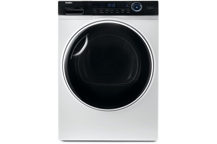 Haier I-Pro Series 7 HD100-A2979 Heat Pump Dryer, 10 kg, Shoe Basket, Micro Steam Technology, Class A++, 59.5 x 60 x 84.5 cm, White