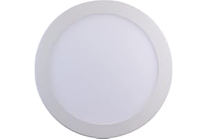 7H SEVENON Downlight LED Ultraslim 18W Ø22.5cm (Pack 2), Aluminio, 1400lm, 120º, Temperatura 4000K (Blanco Neutro), Orientación Fija, Empotrable, 40000H de Vida Útil, Interior, Ø22.5x2cm, Blanco
