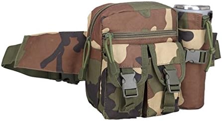 Hynice Waist Pack[Tactical Waist Pouch][Molle Fanny Pack With Detachable Water Bottle Holder] Outdoor Sports Small Belt Bag for Running Cycling Camping Hiking (CP camouflage)