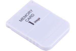 BEWINNER Karta pamięci 1 MB dla PS, karta pamięci PS1, kompatybilna ze wszystkimi grami, biała