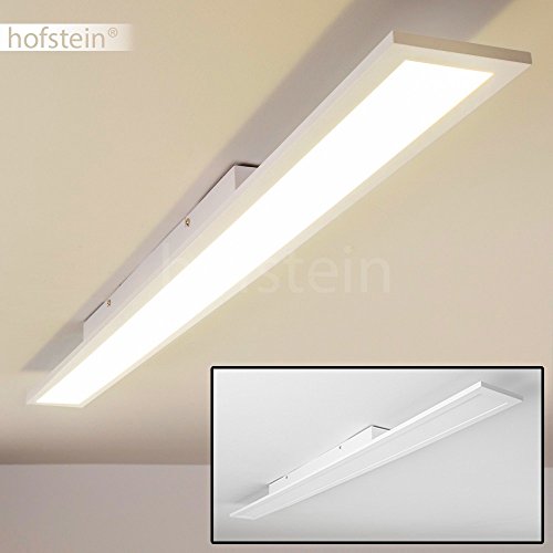 Preisvergleich Produktbild Deckenpanel Ailik aus Metall weiß – LED Zimmerlampe für Wohnzimmer – Schlafzimmer – Flur – Büro - Leuchte ist über eine zusätzliche Hausinstallation dimmfähig - Dimmer nicht im Lieferumfang enthalten
