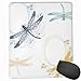 Produktbild Mouse Mat Stitched Edges, Floral Spring Bugs Wings With Flower Petals Animal Nature Elegance Artful Motif,Gaming Mouse Pad Non-Slip Rubber Base