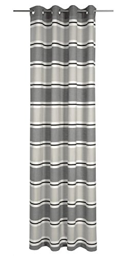Deko Trends Lavera 6236786 90 Curtain Fabric 245.0 x 140,0 x 245.0 cm white/light grey/medium grey