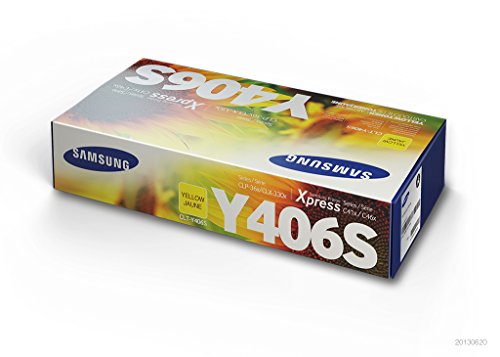 Samsung CLT-Y406S/ELS Original Toner (Kompatibel mit: CLP-360/CLP-365 CLX-3300/CLX-3305/ C410W C460W C460FW) gelb - 2