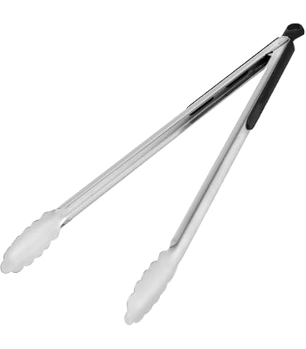 Set Di 2 Pinze Da Cucina In Acciaio Inox 30 Cm - Punta Dentata Precisa - Pinze Alimentari Per Barbecue, Cucina E Pasticceria, Utensili Professionali. Pinze Cucina Inox - Foto 5