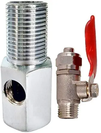 Pinnacle 1/2? Brass Nipple + 3/8? Brass Inlet Ball Valve for 3/8 inch Pipe Tubing RO Water Purifier Inlet Ball Valve Coupling Set Diverter Gate Valve On/Off Tee Cock Twin Elbow
