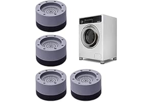 Moocuca 4 Pièces Anti Vibration Machine a Laver, Patin anti Vibration Lave Linge pour la Réduction du Bruit, Tapis Anti Vibration Machine a Laver pour Empêcher le Mouvement, Pied Machine a Laver (3.5)