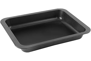 Zenker 7282 Plat à four rectangulaire antiadhésif, Noir, Acier Inoxydable, 37 x 27 x 5 cm