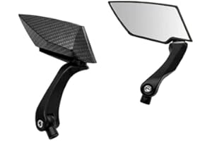 MASO Specchietti laterali per moto, 8 mm/10 mm, universali, in alluminio, stile carbonio, specchietti retrovisori per moto, scooter, ciclomotore