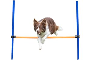 TRIXIE Hunde Agility Hürde – Agility-Ausrüstung für Hunde mit höhenverstellbarer Querstange, Trainingsausrüstung für Hunde ideal für Anfänger & Fortgeschrittene 123 x 115 cm - 3270