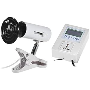 Decdeal Keramik Wärmelampe Set mit TMC-2000 Temperaturregler für Reptil Terrarium